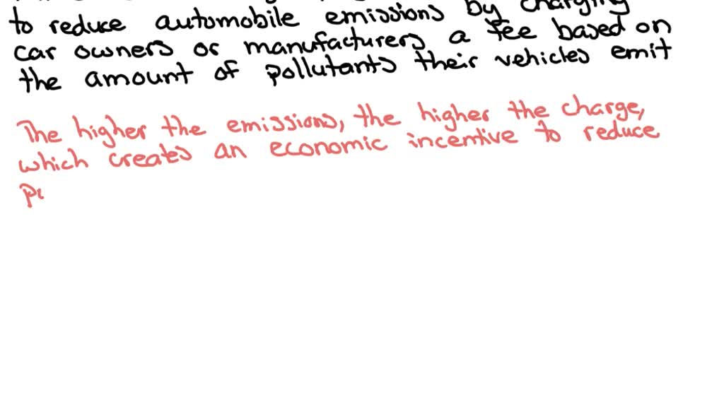 How might an emission charge program be designed to reduce automobile emissions?
