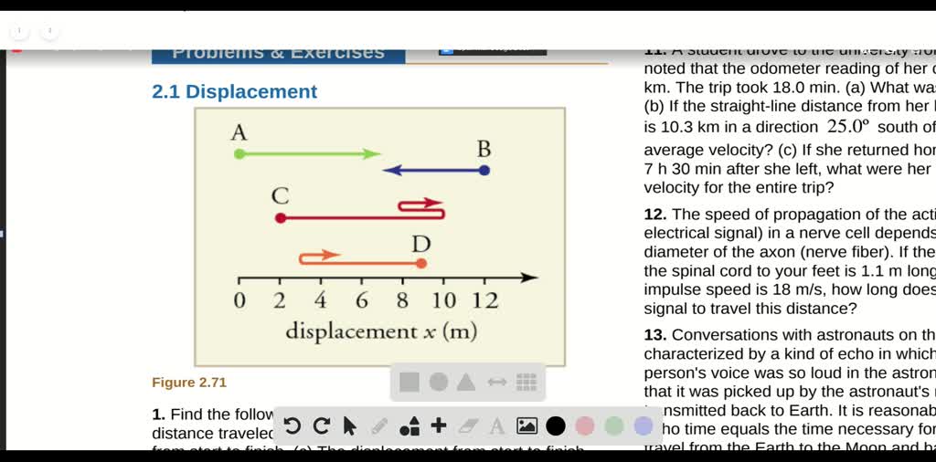 SOLVED:Find The Following For Path A In Figure 2.71: (a) The Distance ...