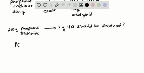what-is-the-percent-yield-of-a-reaction-in-which-200-g-of-phosphorus-trichloride-reacts-with-excess-