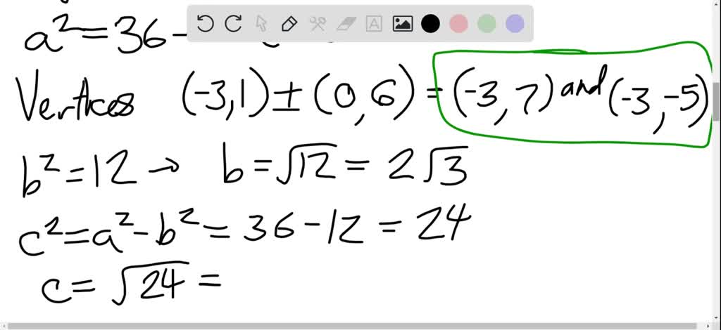 ⏩SOLVED:Sketching an Ellipse In Exercises 33-48, find the center ...