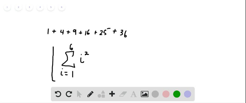 SOLVED:Write each series in summation notation. U…