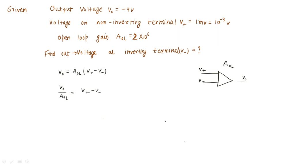 solved-the-output-voltage-of-an-op-amp-is-4-v-when-the-noninverting