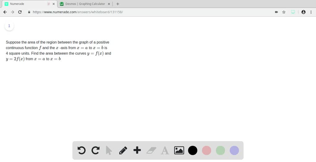 Solved Suppose The Area Of The Region Between The