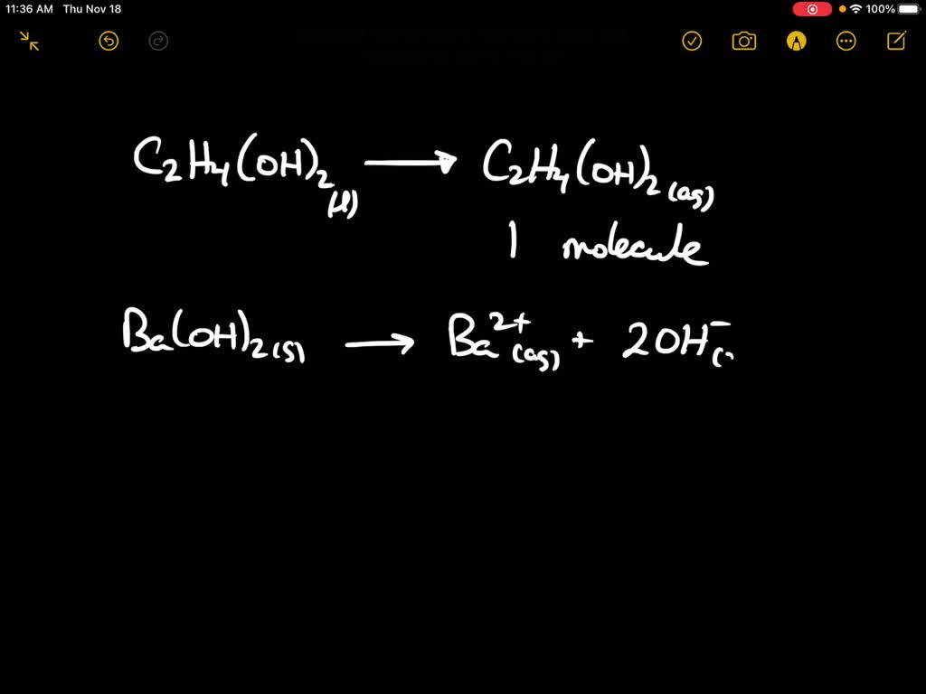 SOLVED Ideally how many particles molecules or ions are