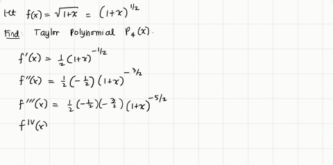 find-the-taylor-polynomial-p_4-for-the-function-f-fxsqrt1x