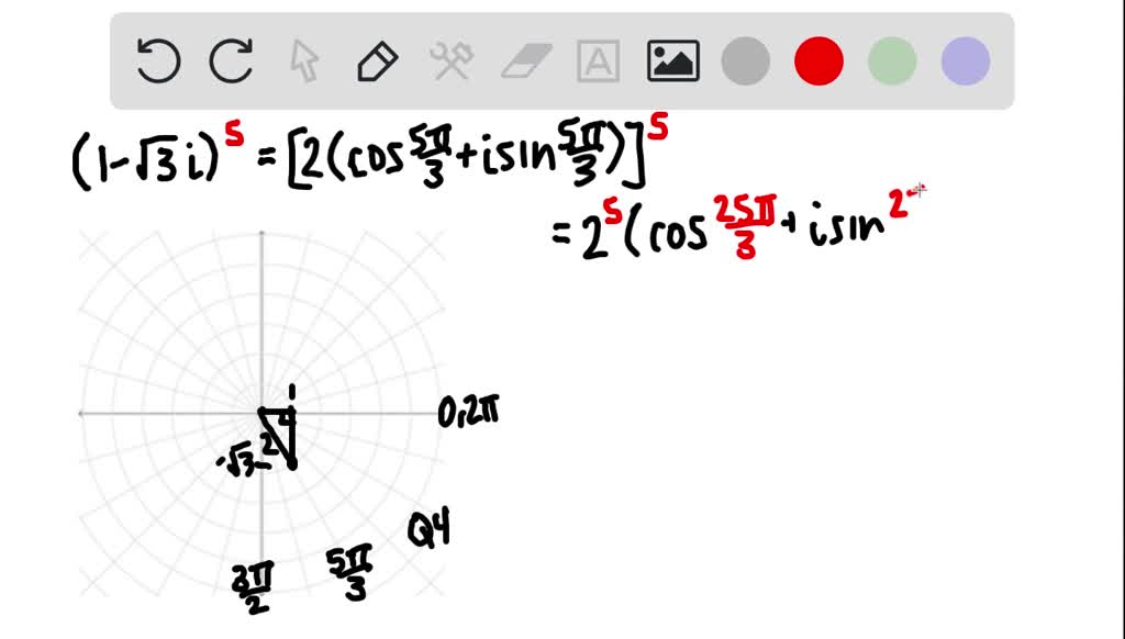 SOLVED:Exer. 1-12: Use De Moivre's Theorem To Change The Given Complex ...