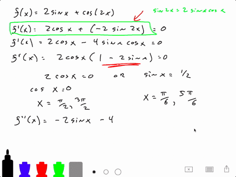 find-all-relative-extrema-use-the-second-derivative-test-where-applicable-fx2-sin-xcos-2-x-quad02-pi