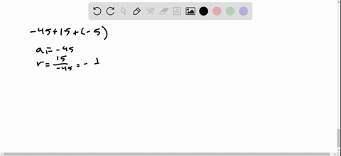 find the sum of infinite geometric sequence 45 15 5