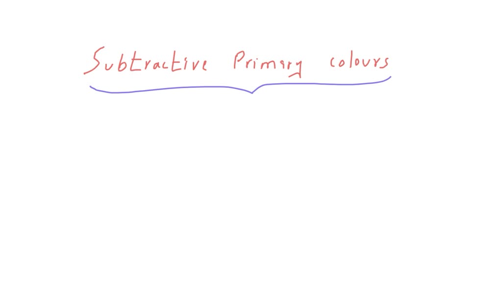 SOLVEDWhat are the three primary colors? The three subtractive primary