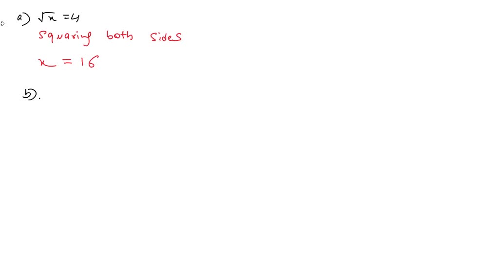 SOLVED:(a) Solve. (b) Check. √(x+1)=4