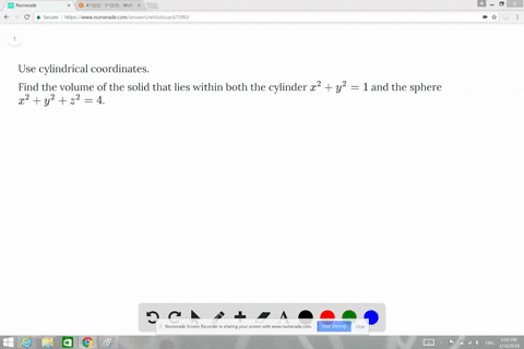 use-cylindrical-coordinates-find-the-volume-of-the-solid-that-lies-within-both-the-cylinder-x2-y2-1-
