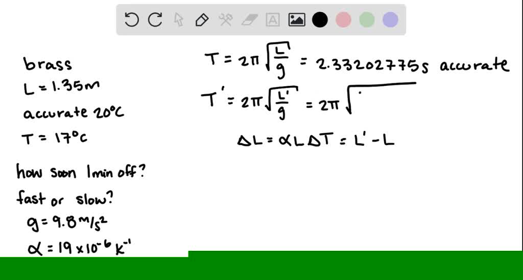 SOLVEDThe timekeeping of a grandfather clock is regulated by a brass