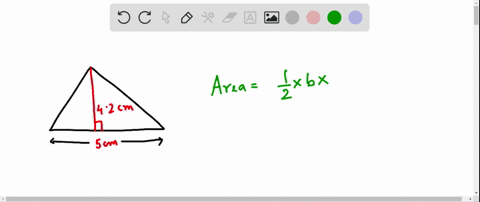 the-height-of-a-triangle-is-42-mathrmcm-the-length-of-the-base-is-5-mathrmcm-find-the-area-of-the-tr
