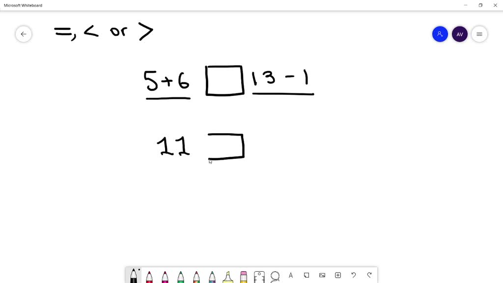 SOLVED:Place one of the symbols =, in each box to make a true statement ...