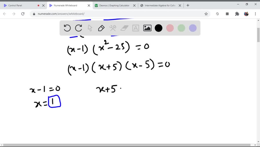 SOLVED:Use factoring to solve each polynomial equation. Check by ...