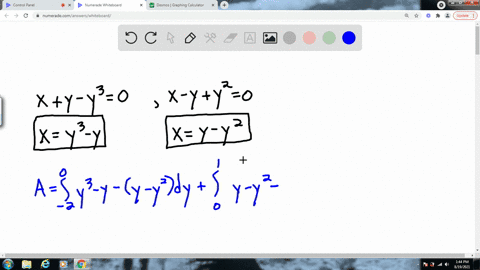 sketch-the-region-bounded-by-the-curves-and-calculate-the-area-of-the-region-xy-y30-quad-x-yy20
