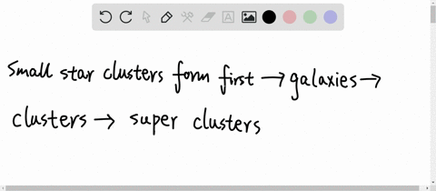 which-of-the-following-is-the-correct-evolutionary-sequence-a-small-star-clusters-formed-first-which