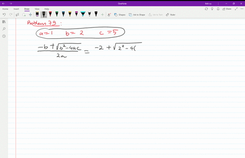 evaluate-the-expression-frac-bsqrtb2-4-a-c2-a-for-each-choice-of-a-b-and-c-a1-b2-c5