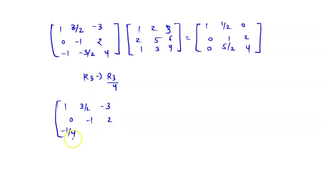 SOLVED:Find a sequence of elementary matrices whose product is the ...