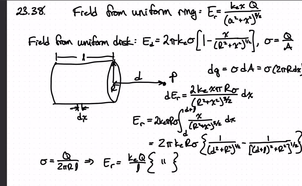 SOLVED:(a) Consider A Uniformly Charged, Thin-walled, Right Circular ...