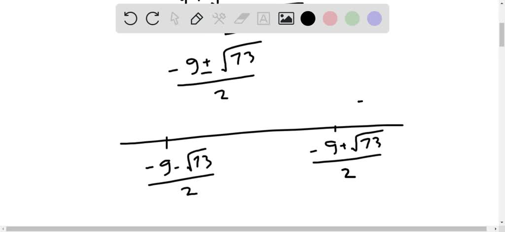 Finding where certain functions are positive and negative plays a very important role in calculus. Find the intervals where each function is positive and the intervals where each is negative. Write your answers in interval notation.
$$h(x)=x^{2}+9 x+2$$