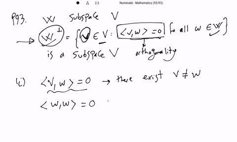 let-w-be-a-subspace-of-the-inner-product-space-v-prove-that-the-set-wperpmathbfv-in-vlanglemathbfv-m