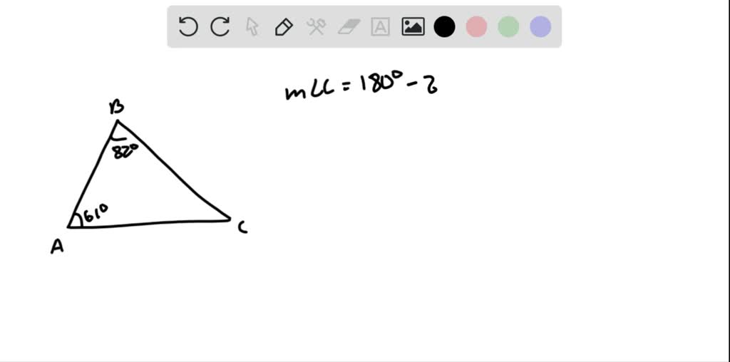 SOLVED:For each triangle shown, find the indicated angle. (FIGURE CANT ...