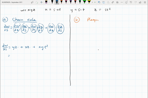 find-partial-w-partial-s-and-partial-w-partial-t-a-by-using-the-appropriate-chain-rule-and-b-by-conv