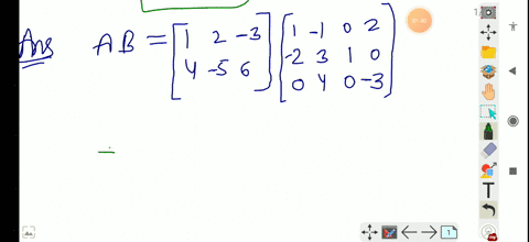 find-a-b-aleftbeginarrayrrr-1-2-3-4-5-6-endarrayright-quad-bleftbeginarrayrrrr-1-1-0-2-2-3-1-0-0-4-0