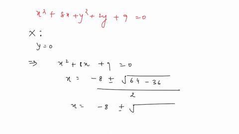find-the-x-and-y-intercepts-of-the-graph-of-the-circle-x28-xy22-y90