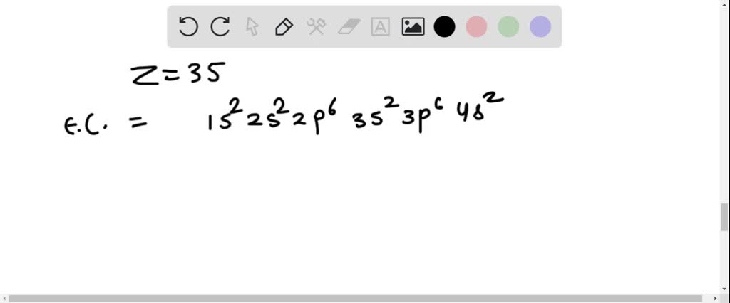 how many electrons are present in m shell of atomic number 35