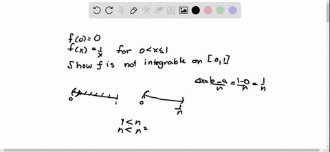 let-f00-and-fx1-x-if-0-x-leqslant-1-show-that-f-is-not-integrable-on-01-hint-show-that-the-first-ter