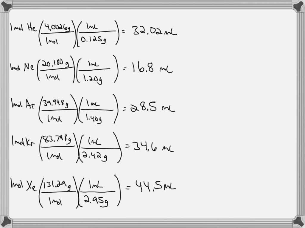 ⏩SOLVEDThe densities of liquid noble gases and their normal boiling