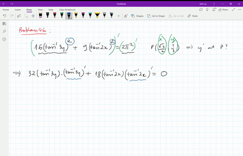 use-implicit-differentiation-to-find-fracd-yd-x-at-the-given-point-p-16lefttan-1-3-yright29lefttan-1