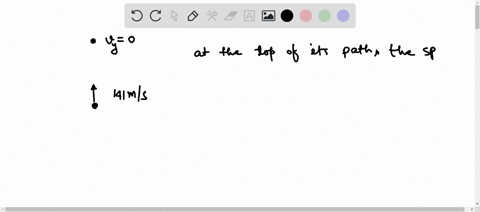 a-projeceile-is-fired-scraight-upward-at-141-mathrmm-mathrms-how-fast-is-it-moving-at-the-instant-it