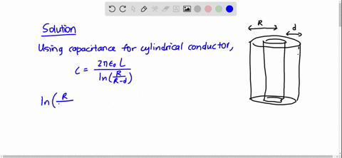 a-cylindrical-capacitor-has-an-outer-radius-r-and-a-separation-d-between-the-cylinders-determine-wha