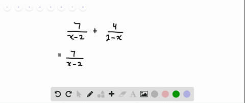in-exercises-5-8-completely-simplify-each-expression-frac7x-2frac42-x