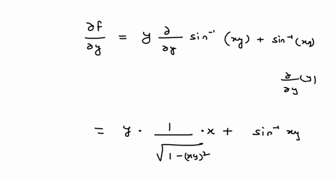 find-the-indicated-partial-derivative-fx-yy-sin-1x-y-quad-f_yleft1-frac12right
