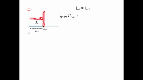 a-thin-uniform-rod-is-hinged-at-its-midpoint-to-begin-with-one-half-of-the-rod-is-bent-upward-and-is