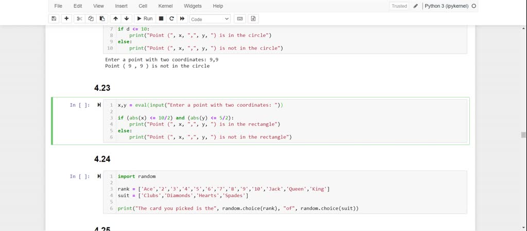 SOLVED:(Geometry: point in a rectangle?) Write a program that prompts ...