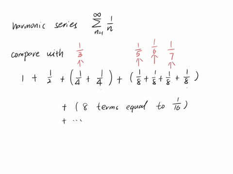 prove-that-the-harmonic-scrics-sum_n1infty-1-n-is-divergent-by-comparing-it-with-the-series-1frac12l