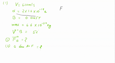 an-alpha-particle-travels-at-a-velocity-vecv-of-magnitude-620-mathrmm-mathrms-through-a-uniform-magn
