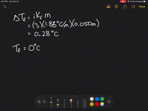 Calculate The Freezing Point And The Boiling Point Of Each Of The ...