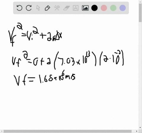 in-a-cathode-ray-tube-in-an-old-tv-electrons-are-accelerated-from-rest-with-a-constant-acceleration-