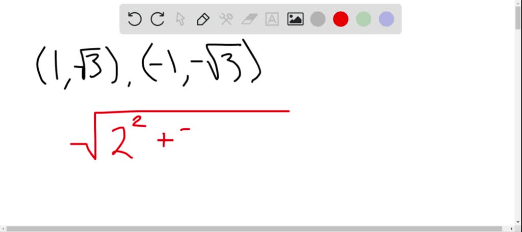 SOLVED:Determine the distance between the given points. (\sqrt{2}, 1 ...