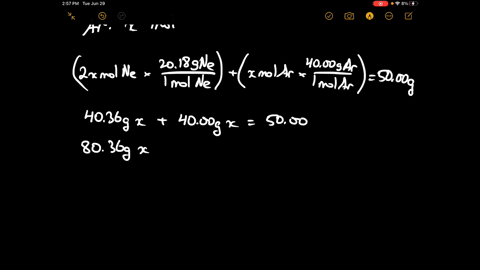a-mixture-of-ne-and-ar-gases-at-350-mathrmk-contains-twice-as-many-moles-of-ne-as-of-ar-and-has-a-to