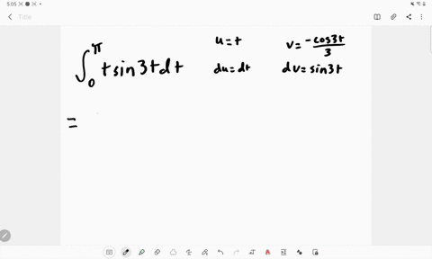 3-32-evaluate-the-integral-int_0pi-t-sin-3-t-d-t