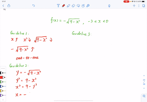 find-the-inverse-function-of-f-fx-sqrt9-x2-3-leq-x-leq-0