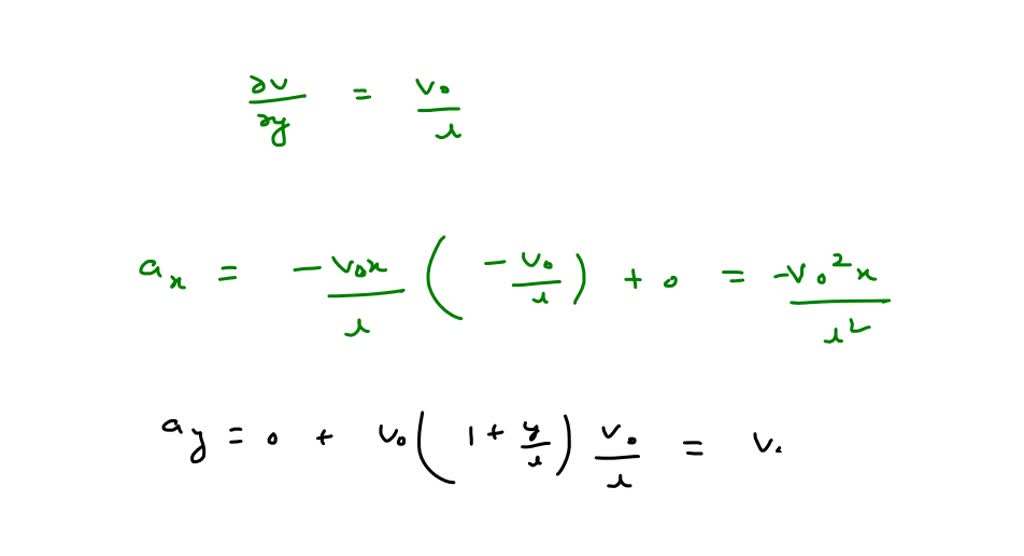 SOLVED The velocity components for steady flow through the nozzle