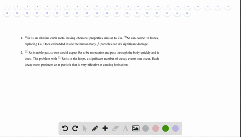 strontium-90-and-radon-222-both-pose-serious-health-risks-90-sr-decays-by-beta-particle-production-a